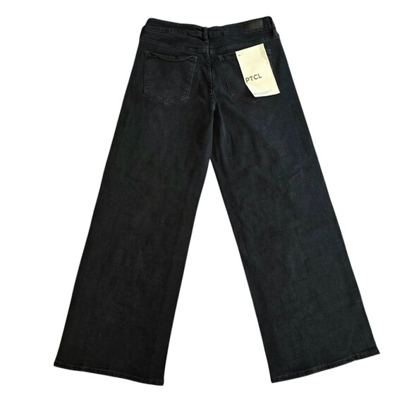 PTCL Black Rhinestone Checkerboard Wide Leg Jeans Women’s 30 NWT Y2K Streetwear - Picture 3 of 15